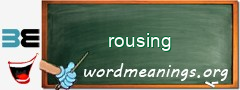 WordMeaning blackboard for rousing